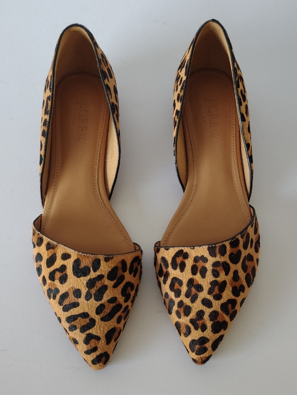 J. Crew Leopard Print Pointed-Toe Flats
